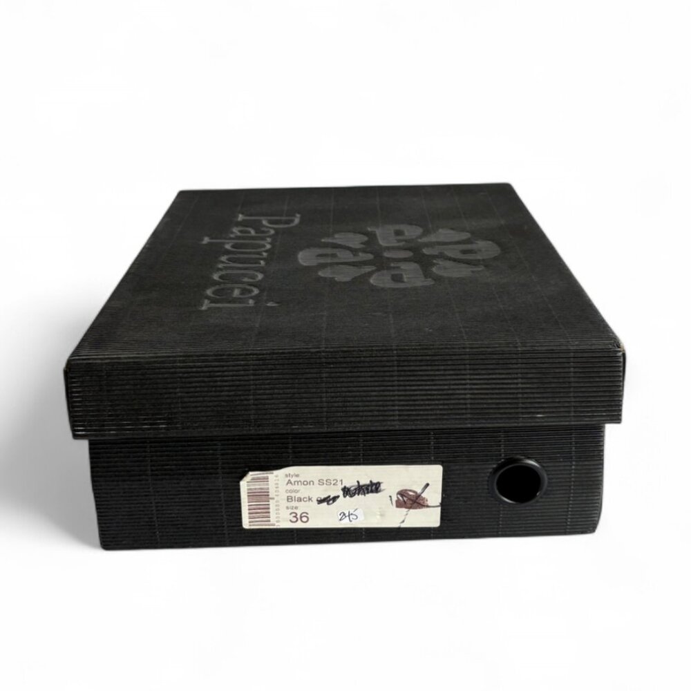 PAPUCEI AMON SS21 Black and Gold Sandal Heels - Picture 5 of 5